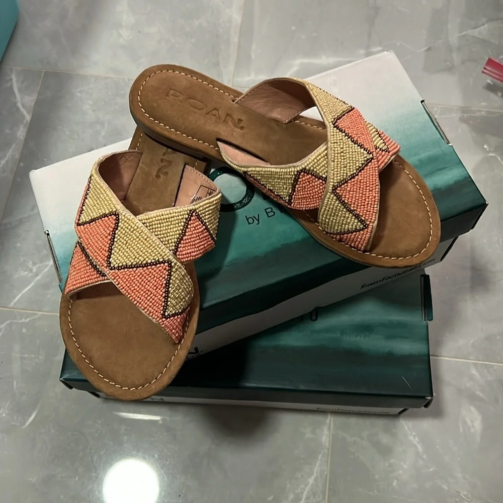NWT ROAN by Bed Stu Quality (Bahama Bead) Women's Shoes Sandals USA 7